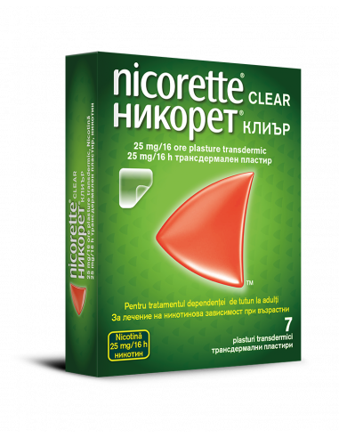 Nicorette Clear 25 mg/16 h plasturi...