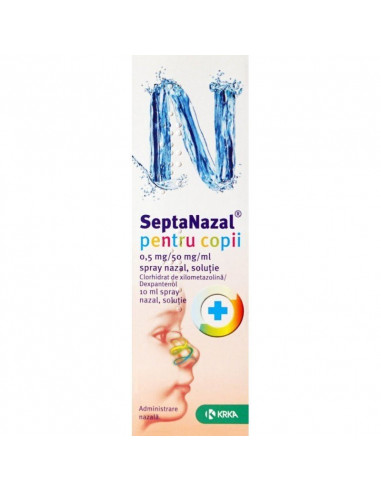 Septanazal copii 0.5mg/50mg spray nazal x 10ml