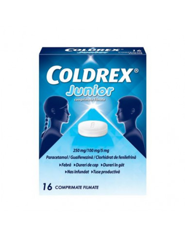 Coldrex Junior x 16 cpr filmate, Omega Pharma Sa