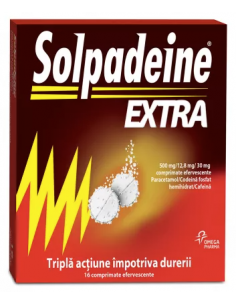 Solpadeine extra 500mg/12.8mg/30mg x 16 cpr eff, Omega...