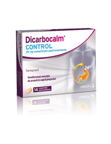 Dicarbocalm control 20mg x 14 cpr, Zentiva Sa...