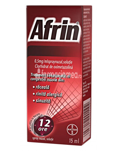 Afrin 0,5mg/ml spray nazal x 15ml, Bayer Ag...