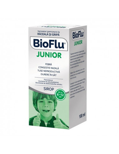 Bioflu Junior sirop x 100ml fl.ST, Biofarm Sa...