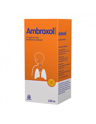 Ambroxol 15mg/5ml sirop x 100 ml, Biofarm Sa...