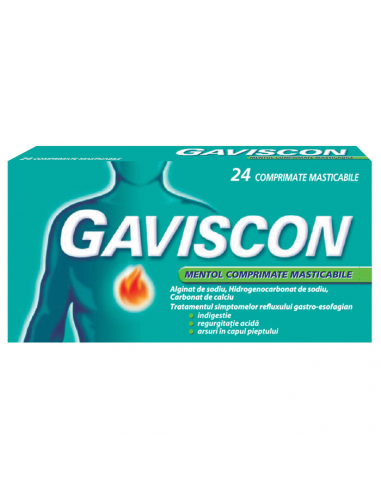Gaviscon mentol 3bl x 8 cpr mast, Reckitt...