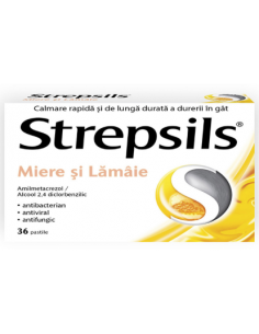 Strepsils miere si lamaie x 36pastile, Reckitt Benckiser...