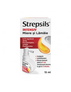 Strepsils intensiv spray miere si lamaie x 15 ml, Reckitt...