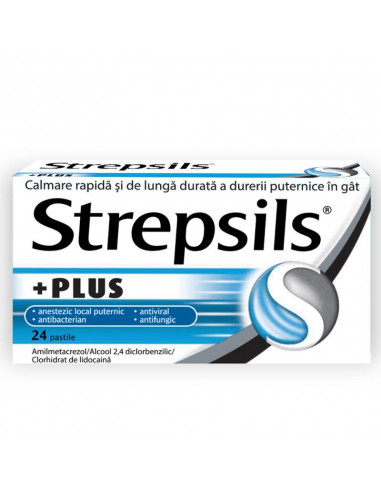 Strepsils plus x 24 pastile, Reckitt Benckiser...