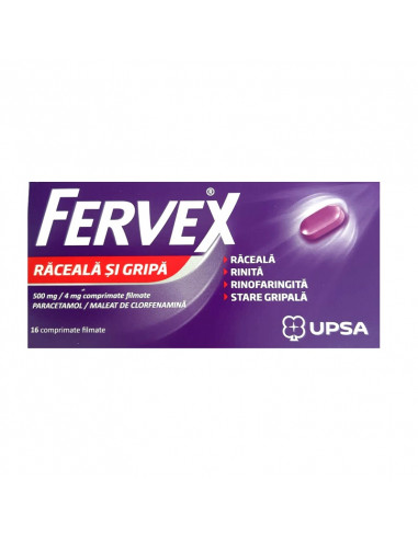 Fervex Raceala si Gripa 500/4mg x 16cp.f,...