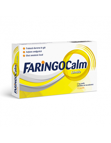 Faringocalm Lamaie 3mg x 12pastile, Terapia Sa...