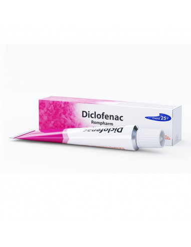 Diclofenac 10mg/g crema x 25g, Rompharm Company...