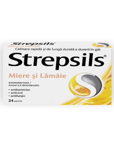 Strepsils miere si lamaie x 24 pastile, Reckitt...