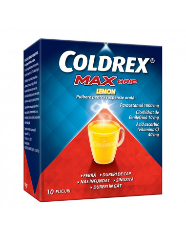 Coldrex Maxgrip lemon x 10pl, Omega Pharma Sa