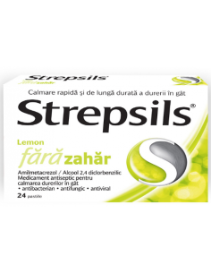 Strepsils lemon f.zahar x 24past, Reckitt Benckiser...