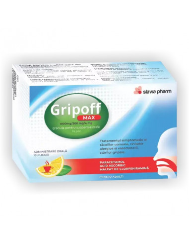 Gripoff Max 1000/200/4mg gr.susp.or 10pl,...