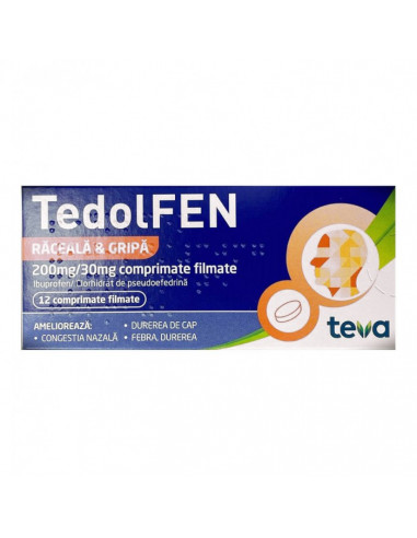 Tedolfen 200mg/30mg 12cp.film, Teva...