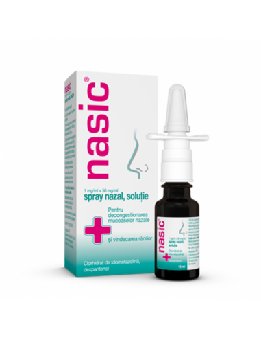 Nasic 1mg/ml50mg/ml spray nazal x 10ml,...