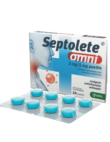 Septolete Omni Eucalipt x 16pastile, Krka