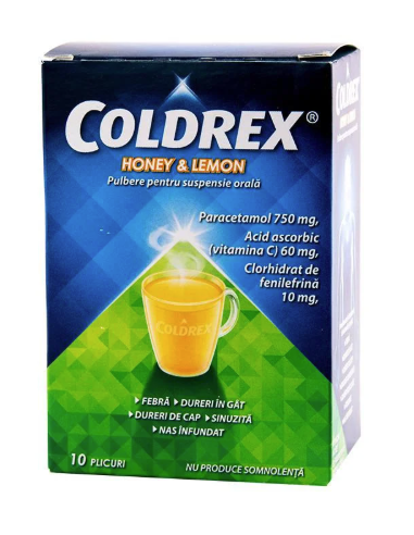 Coldrex Honey&Lemon pulb.orala 5g x 10pl, Omega...
