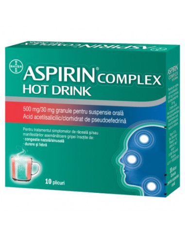 Aspirin Complex HotDrink 500mg/30 x 10pl, Bayer...
