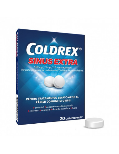 Coldrex Sinus Extra 500mg/3mg/50mg 10cp, Omega...