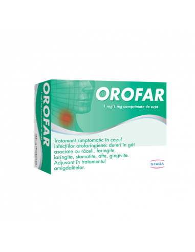 Orofar 1mg/1mg x 24 cpr pt supt, Stada M&D