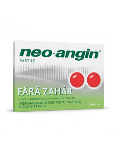 Neo-Angin fara zahar cirese x 24pastile,...