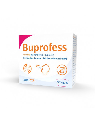 Buprofess 400mg pulb.orala x 10pl, Stada M&D