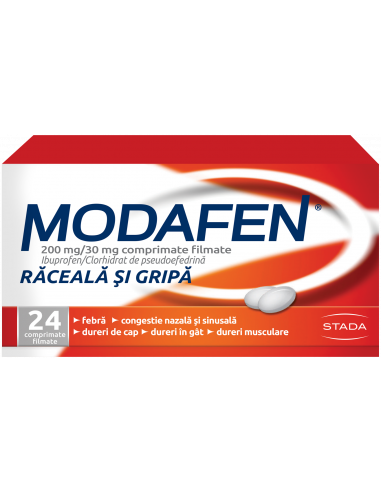 Modafen 200mg/30mg x 24cp.film ., Stada M&D