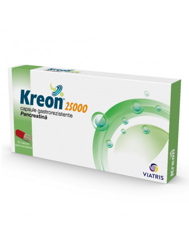 Kreon 25000 300mg x 20cp.grez, Viatris Limited...