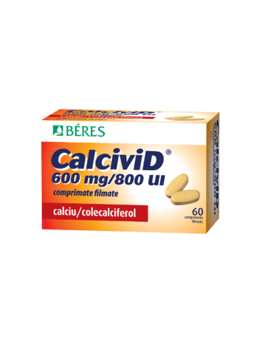 Calcivid 600mg/800UI x 30cp.film, Beres...