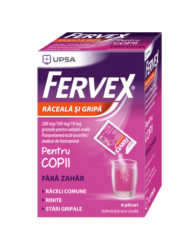 Fervex Raceala si Gripa Copii x 8 plicuri fara...