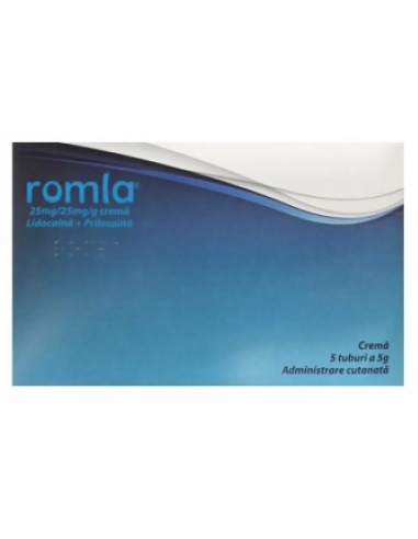 Romla 25/25mg/g cr 5g x 5tub W67556005, Magnapharm