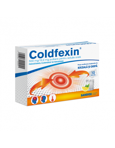 Coldfexin 500mg/12,2mg pb.susp.or x 10pl, Sandoz