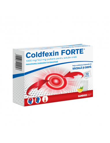 Coldfexin Forte 1000mg/12,2mg pb.or 10pl, Sandoz