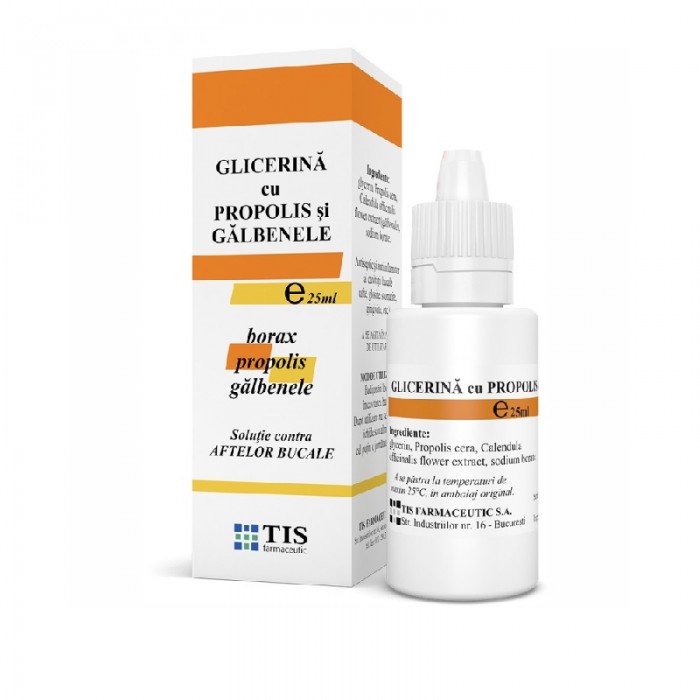 Glicerina Propolis Si Galbenele Borax 25 ml, Tis