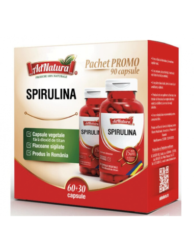 Pachet Spirulină 60 + 30 capsule – AD NATURA