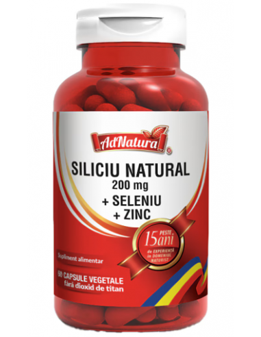 Siliciu Natural 200 mg – 60 capsule – AD NATURA
