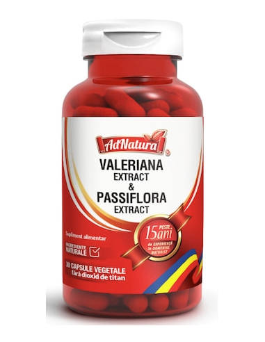 Valeriana + Passiflora – 30 capsule – AD NATURA
