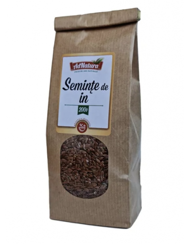 Seminţe de in – 200 g – AdNatura
