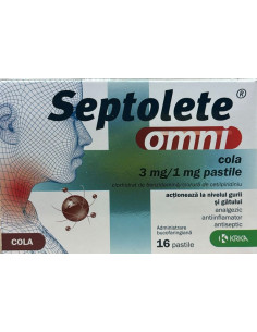 Septolete Omni Cola 3 mg/1 mg x 16 pastile
