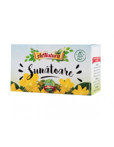 Ceai de Sunătoare 20 plicuri – AdNatura