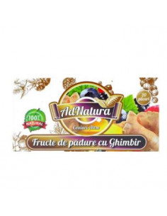 Ceai Fructe de Pădure cu Ghimbir 20 plicuri – AdNatura