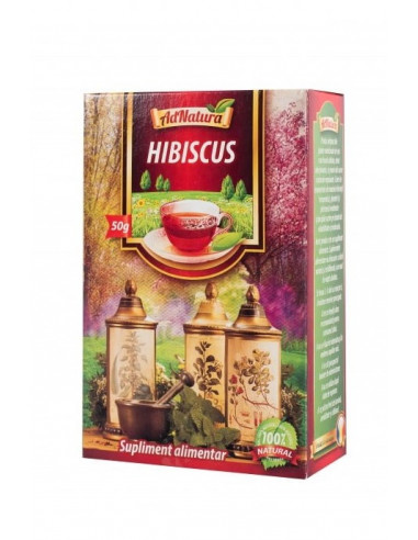 Ceai hibiscus flori x 50 g – AdNatura
