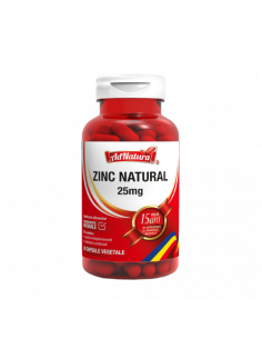Zinc natural 25 mg x 30 capsule – AdNatura