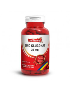 Zinc gluconat 25 mg x 60 capsule – AdNatura