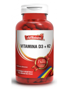 Vitamina D3 + K2 x 60 capsule – AdNatura