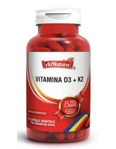 Vitamina D3 + K2 x 30 capsule – AdNatura
