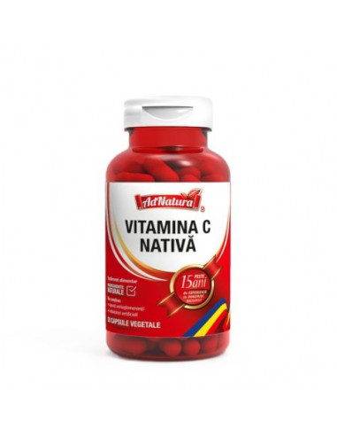 Vitamina C nativă x 30 capsule – AdNatura