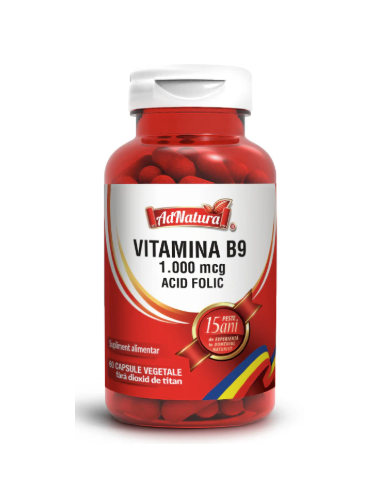 Vitamina B9 1.000 mcg (acid folic) x 60 capsule...